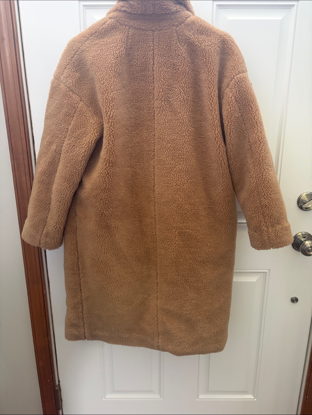 J. Crew Camel Teddy Faux-Shearling Double-Breasted Coat - Picture 2 of 3